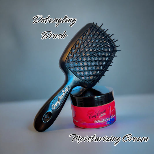 2 Piece Detangling Brush and Cream Duo
